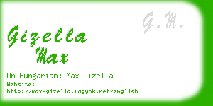 gizella max business card